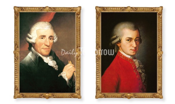 ▲ (왼쪽부터) 하이든과 모차르트의 초상화
