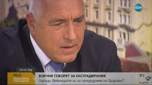 인터뷰 프로그램에 출연한 보이코 보리소프 불가리아 총리 (출처=NOVA TV 화면 캡쳐)