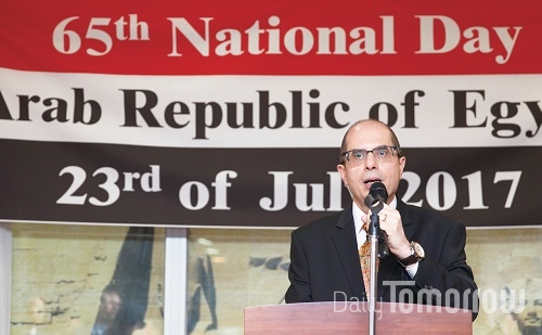 지난 7월 23일, 65주년 이집트 건국기념일 행사에서 연설하는 셀림 대사.