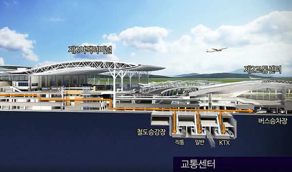 인천공항 제2터미널 교통시설 단면도(이미지 인천공항 홍보자료)
