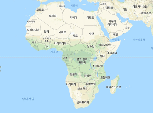 아프리카 ⓒGoogle map