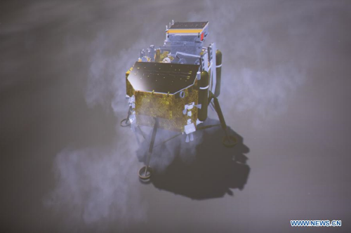 중국의 달 탐사선 창어 4호가 달 뒷면 착륙에 성공했다. 사진=CCTV