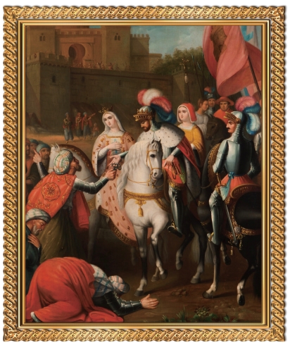 이슬람 세력을 축출하고 스페인 통일을 이룬 이사벨과 페르난도 국왕 부부. 1653년作. (디자인 송지은 기자)