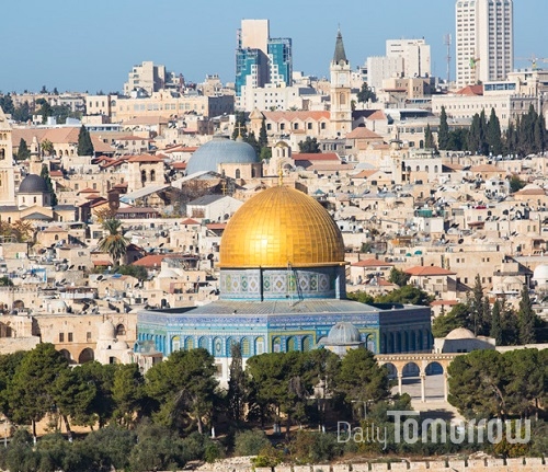 예루살렘 성전이 있던 자리에 세워진 이슬람 사원 '황금돔'