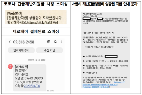 최근 ‘코로나19 피해 지원’을 악용한 스미싱 및 스팸문자 피해 사례가 증가하면서 서울시가 시민들의 주의를 당부했다.