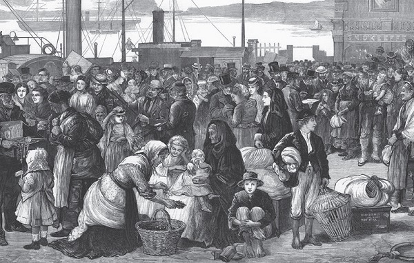 감자역병으로 기근을 맞은 아일랜드 사람들. 이들은 죽음을 각오하고 북미대륙으로 이주해갔다.