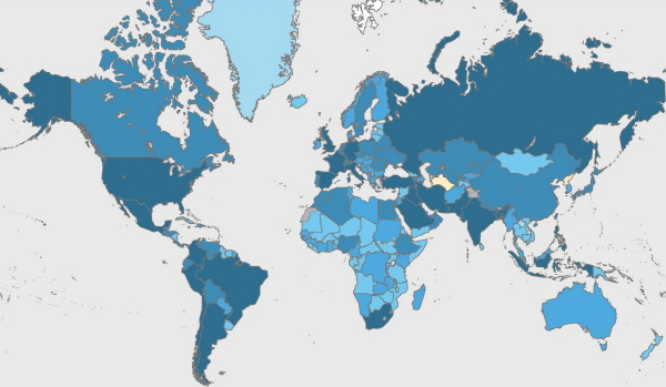 WHO에 보고된 바에 빠르면 5일 현재, 전 세계 코로나19 누적 확진자 수는 3천5백여 만명이며 사망자는 1백만여 명이다. (자료=WHO)