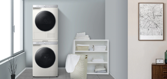삼성전자는 AI 기술을 접목시켜 사용자의 세탁 습관과 환경에 맞게 최적의 세탁·건조를 해주는 드럼 세탁기와 건조기 신제품도 2월 미국에 출시한다. 사진=삼성전자 제공