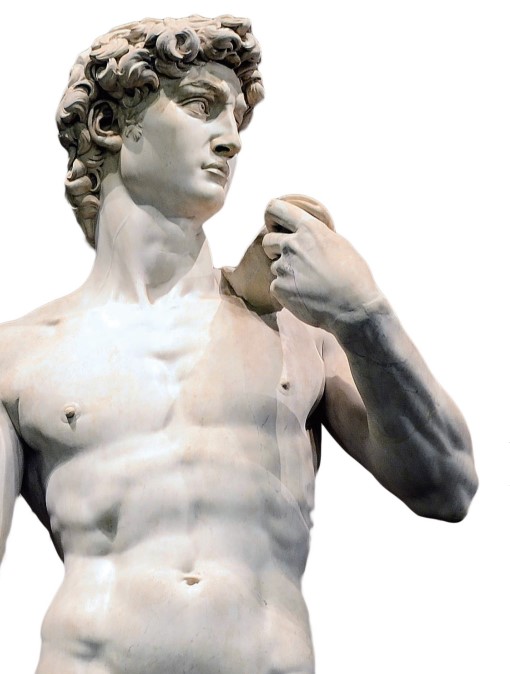 미켈란젤로의 대표적 조각품 다비드 상.