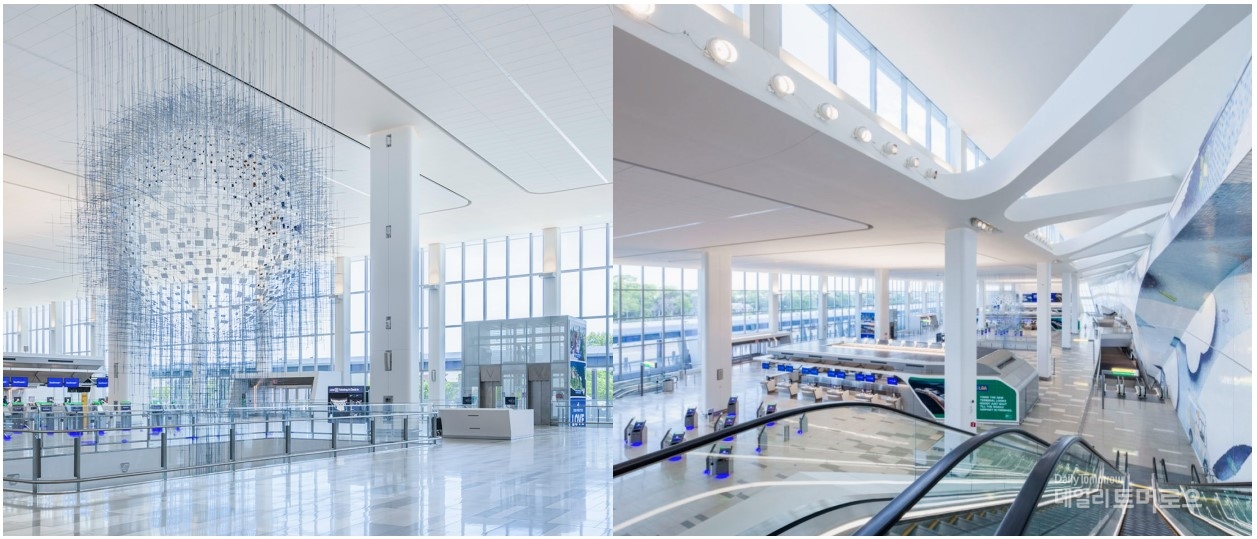 라과디아 공항이 몇 년 간 대대적인 리모델링을 거쳤다. 최근 새롭게 선보인 공항은 현대적인 인테리어와 각종 편의 시설을 고루 갖춘 모습이다.