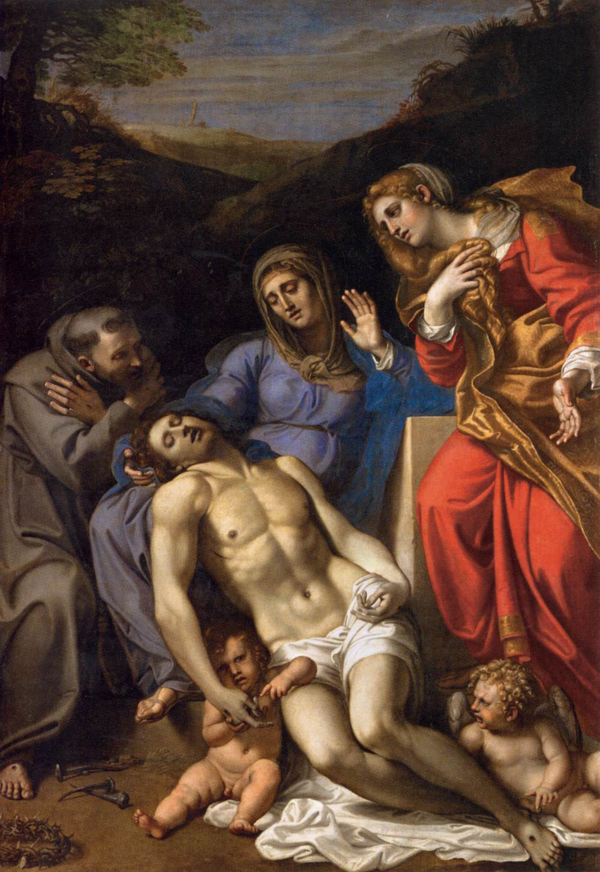 ‘피에타’, 안니발레 카라치, 1602~1607년, 오일에 캔버스, 파리 루브르박물관 소장. 사진 위키아트