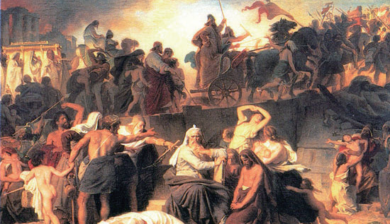 남유다 왕국의 백성들이 포로로 끌려간 바벨론 유수 사건을 그린 작품. 에두아르트 벤데만의 1865년 작품. 뒤셀도르프 예술박물관에 소장되어 있다.