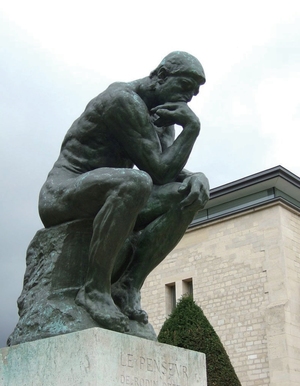 ‘생각하는 사람’, 1880~1882년, 브론즈, 68.6×89.4×50.8㎝, 파리 로댕미술관.사진 위키미디어 커먼즈